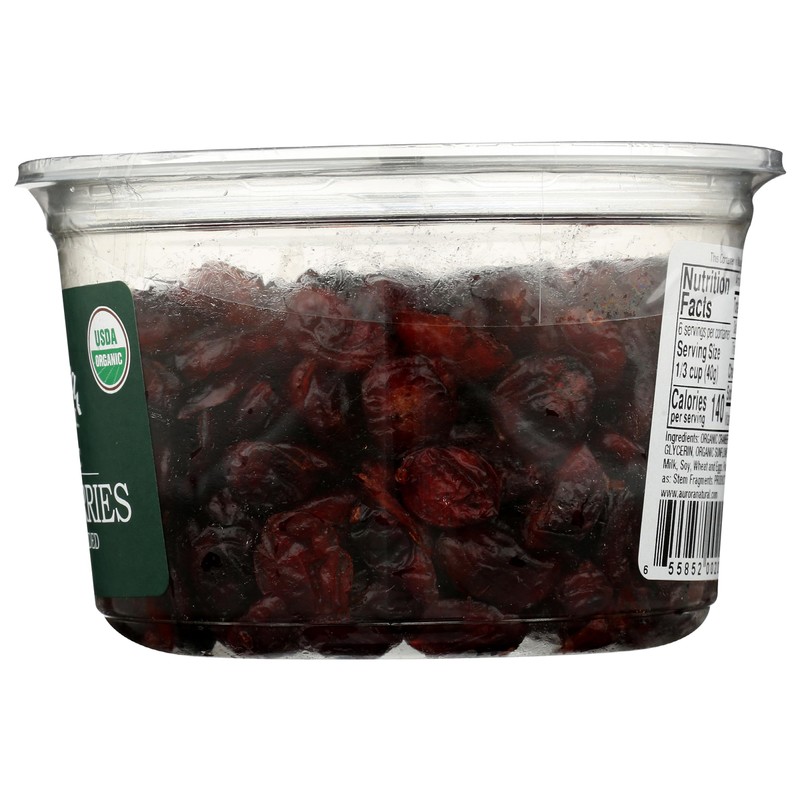 Aurora Products Organic Dried Cranberries, 9 OZ
