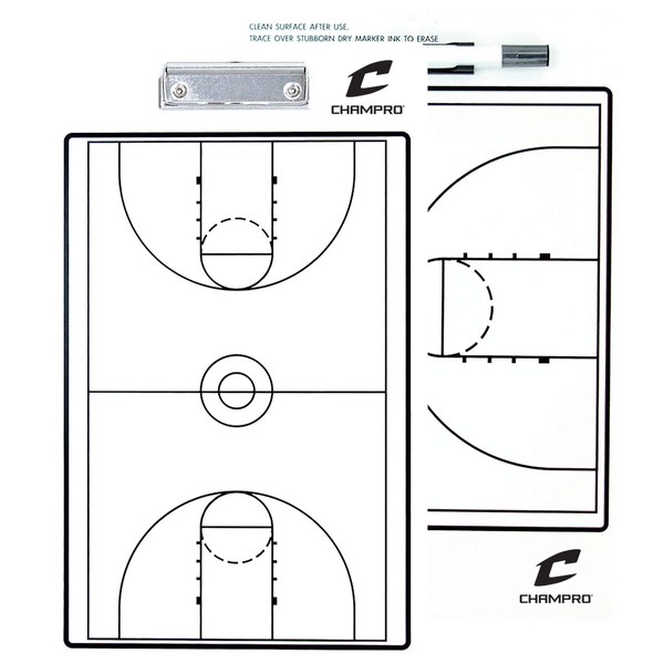 CHAMPRO Basketball Coach's Board 10" x 16" - Dry Erase with Marker