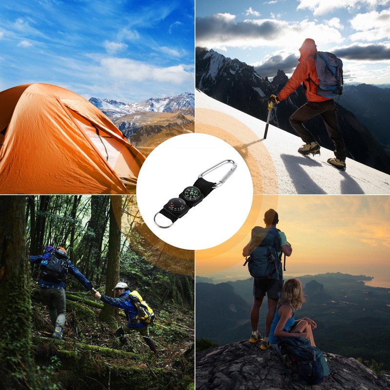 Military Compass,3 in 1 Multifunction Compass, Waterproof Mini Portable Thermometer
