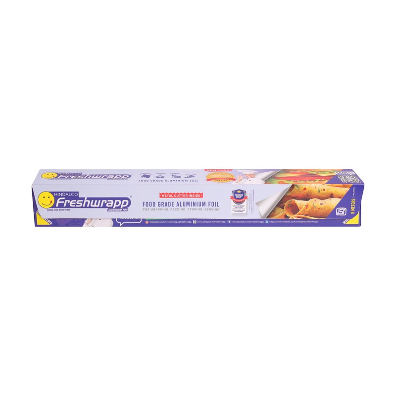 Hindalco Freshwrapp Aluminium Foil 9 Meters, 11microns | Food Packing