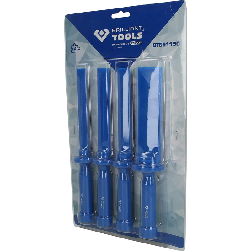 BRILLIANT TOOLS BT691150 Plastic Scraper Set, 4-Piece [Powered by KS