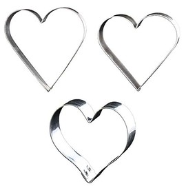 Lares Large Cookie Cutters/Cookie Cutters Sets – Size from 6 – 19 cm – Made in Germany – Set of 3 Hearts (Various Sizes)