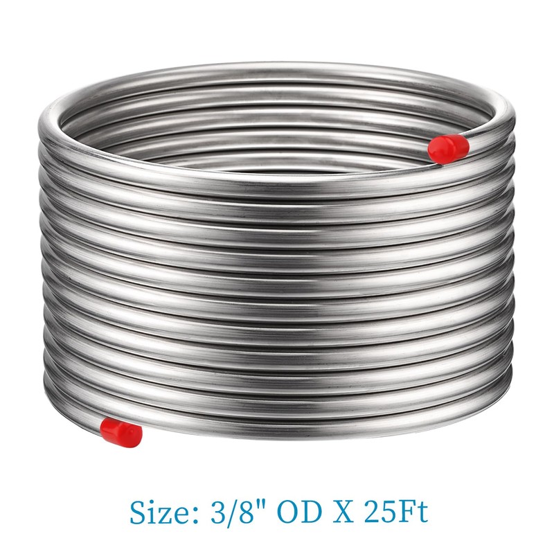Vigorous Wort Chiller, 3/8" x 25 Ft Food Grade 304