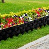 4 Pcs Black Faux Stone Garden Fence, Landscape Edging Border