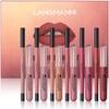 6 Colours Matte Liquid Lipstick with 6 Pieces Lip Liner