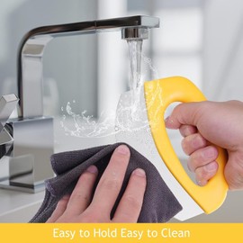 Pizza Cutter, Pizza Knife Sharp Stainless Steel Blade, Easy to Clean and Safe Slicer with Cover for Pizza Lovers (Yellow)