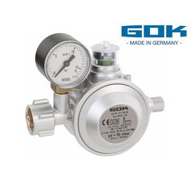 GOK Gas Regulator with Pressure Gauge for Commercial and Private Use