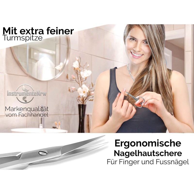 Stainless Steel Cuticle Scissors with Large Eyes