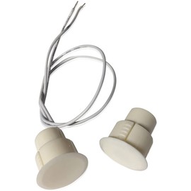 GUUZI Pack of 5 RC-36 Installation NC Security Alarm Door Window Contact Sensor Magnetic Reed Switch for Iron Gate (White)