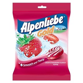 Alpenliebe Gold Candy, Cream Strawberry Flavour, 156.4g (46 Pieces)