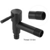 G1/2in Black Stainless Steel Washing Machine Faucet Single Cold Sink