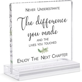 Retirement Gifts for Women/Men, Acrylic Plaque Farewell Gifts, Happy Retirement Gifts, Leaving Job Gifts, Going Away Gift for Colleagues/Friends/Boss/Doctor/Nurse/Teacher/Coworkers, Goodbye Gift