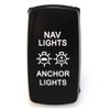 Boat Nav/ANC Lights Rocker Switch | On/Off/On 12VDC 20A 7