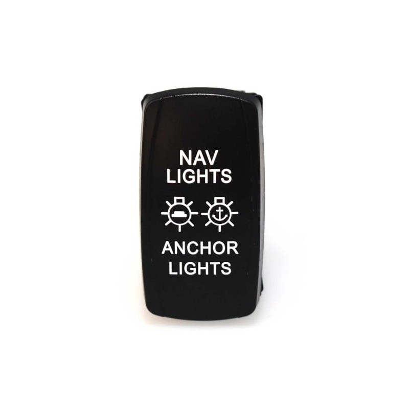 Boat Nav/ANC Lights Rocker Switch | On/Off/On 12VDC 20A 7