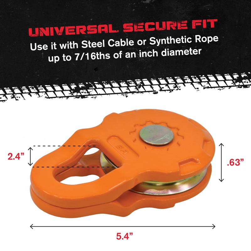 GearAmerica Smart Snatch Block Pulley, ATV/UTV Winch Snatch, Change Direction