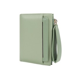 AdiStylinno Wallet for Women, Bifold PU Leather Ladies Wallet, Large Capacity Credit Card Holder Wallet with Zipper Pockets and ID Window (Green)