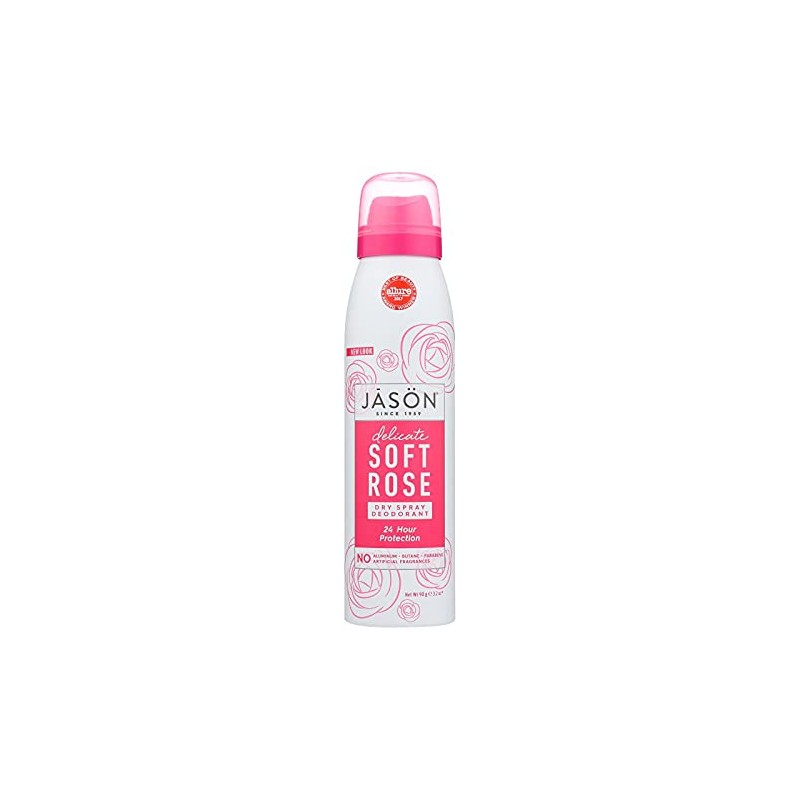 Jason Dry Spray Deodorant, Delicate Soft Rose, 3.2 Oz