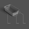 Pack of 4 Storage Baskets 2 L with Handles -