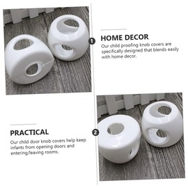 Alasum 5pcs Baby Door Safety Covers Round Knob Protector Baby Proof Cover Handle Cover for Children Prevent Accidents Easy Install