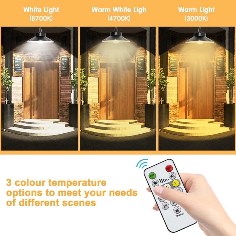 Solar Lights for Outdoors, 5 m Cable Solar Pendant Lights