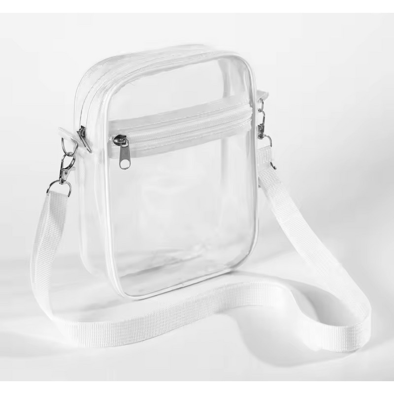 Clear Stadium Approved Crossbody Bag – Transparent PVC Shoulder Purse