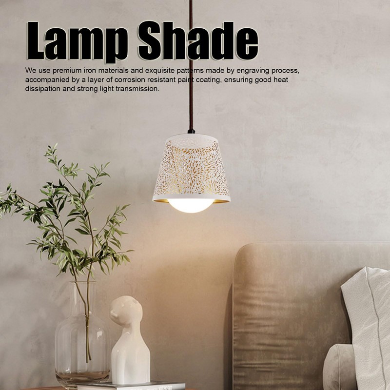Shadow Lampshade, Modern Iron Design, Easy Installation for Table Lamp,