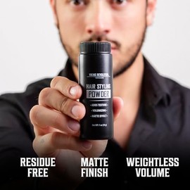 Viking Revolution- Polvo para peinar el cabello para hombres - Polvo para el cabello para hombres Polvo texturizador para el cabello fcil de aplicar  