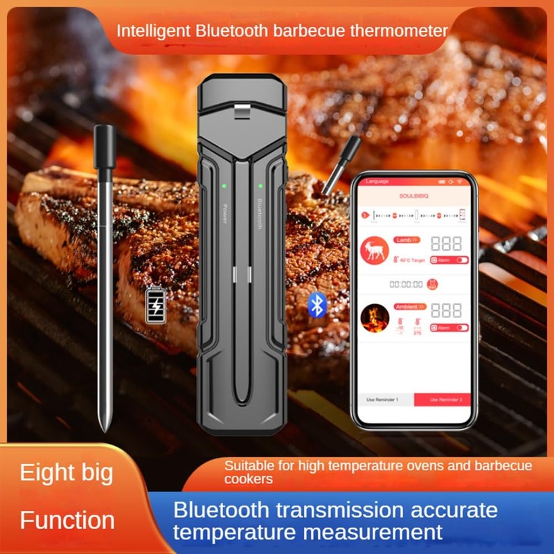 Fahgaer Wireless Meat Thermometer Digital Thermometer with Wireless Probe 800Ft