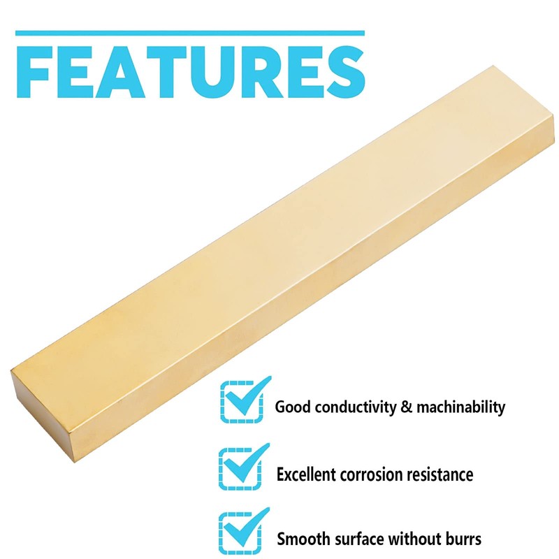 C360 Brass Flat Bar Stock 3/8" x 1" x 6"