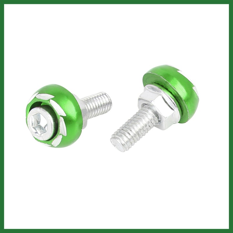 Motoforti 4pcs 6mm Metal Motorcycle License Plate Frame Bolt Screw
