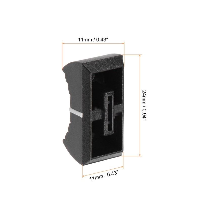 Rebower Potentiometer Mixer Fader Cap Flat Button, [for 4x1.2mm Shaft