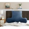 Arlee Suede Oversized Bedrest Lounge Pillow, Reading Pillow for Bed,