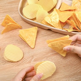 Lopsity 8PCS Chip Clips Food Bag Sealer Sealing Clips Potato Shaped, Yellow Plastic Clips for Kitchen Storage