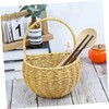 BUGUUYO Handwoven Wall Mounted Vegetable Basket Woven Holder for Kitchen