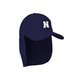 morefaz Junior Legionnaire Style Children's Baseball Cap with Neck Shade, Neck Shade Hat for Boys and Girls, Sun Protection Cap with Choice of A - Z Letter from MFAZ Ltd -