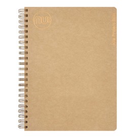 Nu Notizbücher – Kraft Range – Manilla Spiralbindung A5 Projektbuch – Schreibwaren Notizbücher – Professioneller Notizblock – 160 Seiten