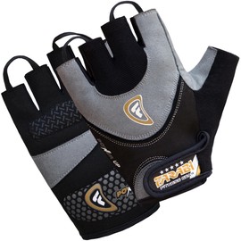 Farabi Hybrid Leather Weight Lifting Gym Fitness Workout Gloves Bar Grippers Weight Training (S/M)