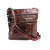 Ladies Genuine Leather Crossover Body Bag (BROWN)