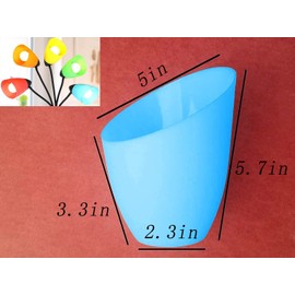 2 Pack Plastic Lampshade, 5.7 inch High, 4.1 inch Diameter, 1.65 inch Fitter, Replacement Plastic Lamp Shade for LED Floor Lamp[Blue]