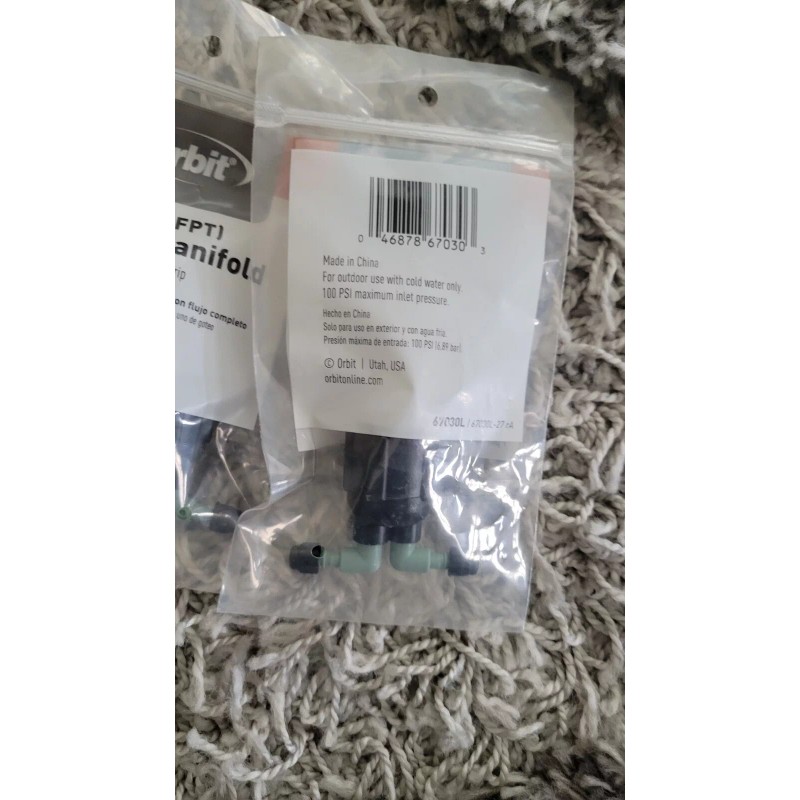 Orbit Full Flow 2-Port Manifold Conv Sprinkler Riser To Drip