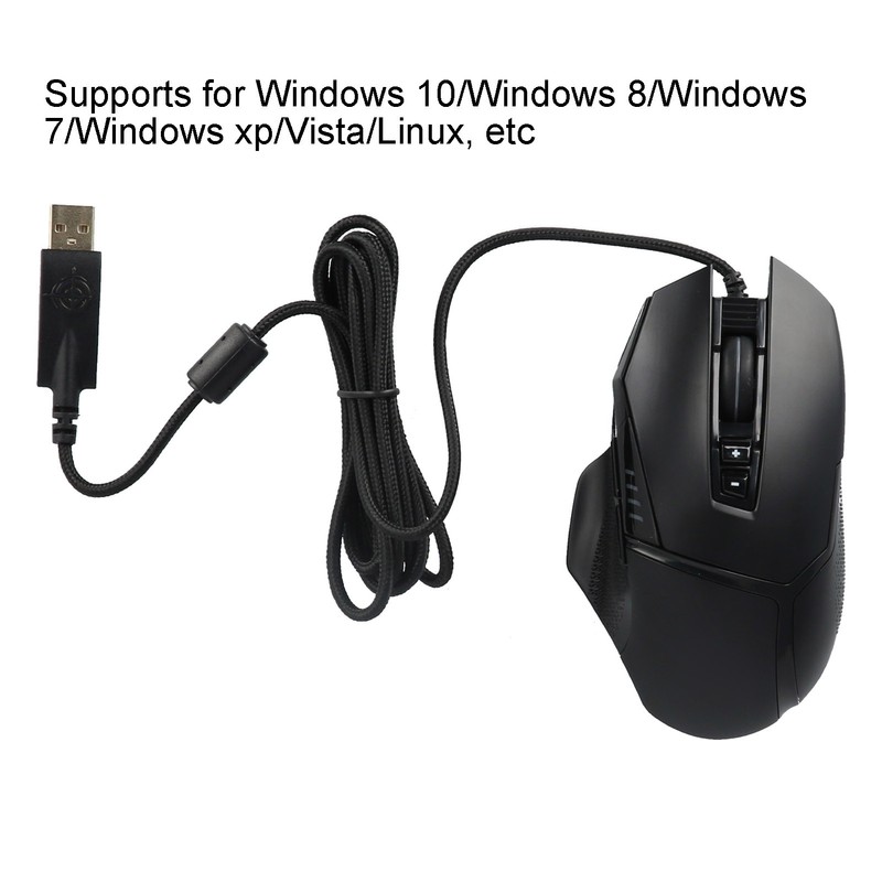 Magic Refiner Wired Gaming Mouse Black 8‑Button USB2.0 Port Ergonomic