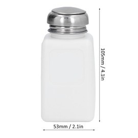 200ml Solvent Dispenser Press Type ESD Safe Alcohol Water Bottle Antistatic Square Bottle with Stainless Steel Lid Anti-Splash Static Dissipative Blue White