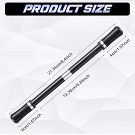 Outus 2 Pieces Spinning Pen Rolling Finger Rotating Gaming Trick Pen Mod with Tutorial No Refill Stress Releasing Brain Training Toys for Adults Office Supplies(Black and Silver)