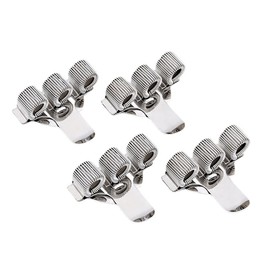 Set of 4 Pen Holder Clips Manganese Steel Pen Holder, Three-Hole Metal Pen Holder on the Bag, Adjustable Spring Ring Made of Stainless Steel Holder for Pocket Pencil, Pencil Marking Clips