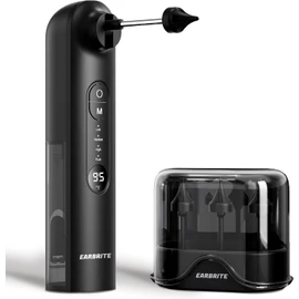EarBrite Electric Earwax Removal Kit - Professional Water Powered Flush Irrigation Lavage Cleaning Unclogger System Machine for Clogged Ears - Ear Canal Cleaner Washer Flosser Flusher Device