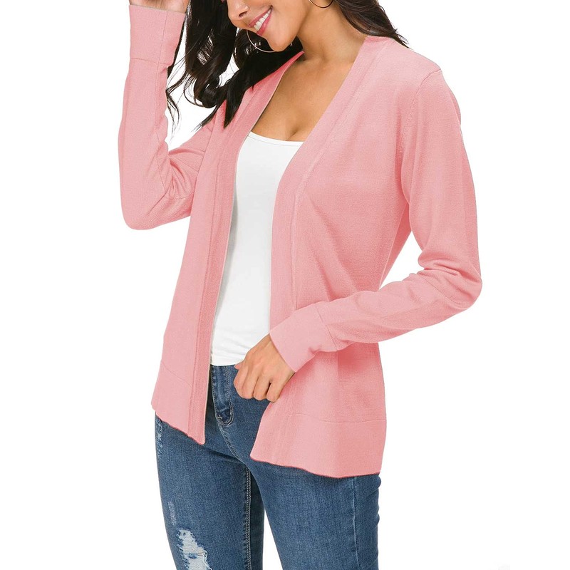 Urban CoCo Women's Long Sleeve Open Front Knit Cardigan Sweater