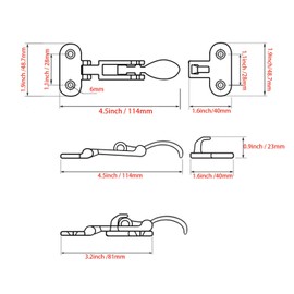 SHENGHUI 2 Pack Boat Door Lock Latch Anti-Rattle Lockable Hold Down Clamp Latch Marine Grade 316 Stainless Steel with Screws