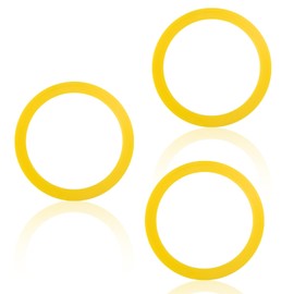 3pcs Flush Valve Seals for Kohler, Premium Silicone Toilet Tank Flush Valve Seal Canister Flush Fill Valve Seal Ring Gasket Replacement Parts for K-GP1059291 Compatible with Kohler(Yellow)