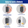 Door Reinforcement Lock Withstands 800lbs of Force - Black Extra