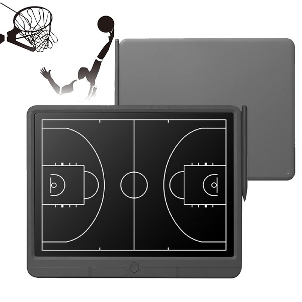 15 Inch Electronic Basketball Tactic Board, Portable Handball Training Board with LCD Screen, No Paper, Simple Operation, Erase with One Click, Suitable for Training Competition